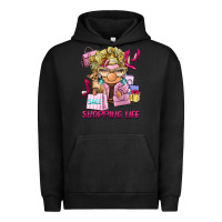 Pigment Black shopping life  gnome Urban Hoodie - BarkalooDesign