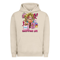 Pigment French Oak shopping life  gnome Urban Hoodie - BarkalooDesign