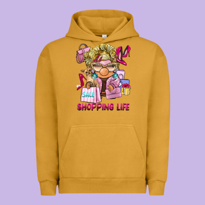 Shopping Life  Gnome Urban Hoodie Designed By Barkaloodesign