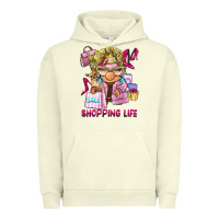 Pigment Pistachio shopping life  gnome Urban Hoodie - BarkalooDesign