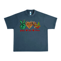 Midnight Navy Peace Love Mexico Urban Heavy Tee - texasbilliewilder