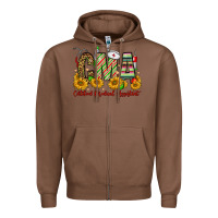 Chestnut christmas cma certified medical assistant Zipper Hoodie - FaDigitalArtStudio