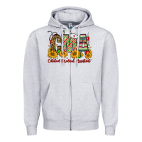 Heather Grey christmas cma certified medical assistant Zipper Hoodie - FaDigitalArtStudio