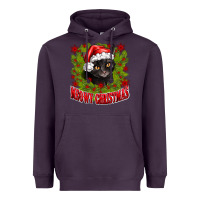 Plum meowy christmas Heavyweight Hoodie - CowhideDigitalArt