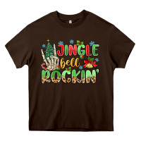 Chocolate Brown jingle bell rockin' Heavy Core Tee - MaliasSmallBusiness