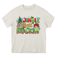 Cream jingle bell rockin' Heavy Core Tee - MaliasSmallBusiness