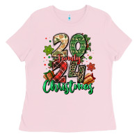 Bubblegum Pink 2024 family christmas Ladies Tee - MaliasSmallBusiness