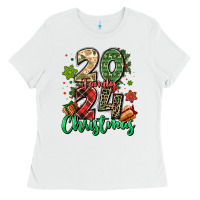 White 2024 family christmas Ladies Tee - MaliasSmallBusiness