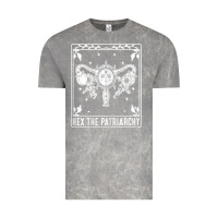 Cloud Rock womens hex the patriarchy uterus tarot card halloween feminist t shirt Vintage Tee - maiPhamDesign