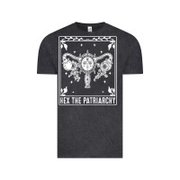 Vintage Black womens hex the patriarchy uterus tarot card halloween feminist t shirt Vintage Tee - maiPhamDesign