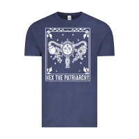 Vintage Denim womens hex the patriarchy uterus tarot card halloween feminist t shirt Vintage Tee - maiPhamDesign