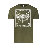 Vintage Olive womens hex the patriarchy uterus tarot card halloween feminist t shirt Vintage Tee - maiPhamDesign