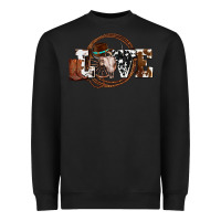 Black western love for cowboys olivia Heavyweight Sweatshirt - OliviaCreatesArt