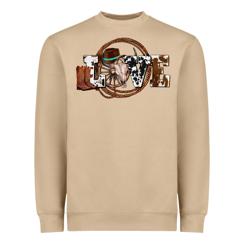 Western Love For Cowboys Olivia Heavyweight Sweatshirt by OliviaCreatesArt | Teevron