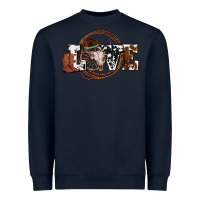 Navy western love for cowboys olivia Heavyweight Sweatshirt - OliviaCreatesArt