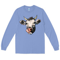 Colony Blue Cow Long Sleeve Tee - HowdyJamesFarm