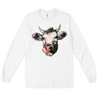 White Cow Long Sleeve Tee - HowdyJamesFarm