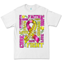 White breast cancer softball ribbon love cure fight bbs Premium Tee - BundleAndBundleShop