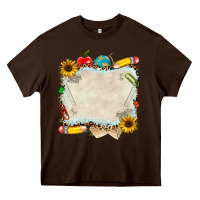 Chocolate Brown school your text here Heavy Core Tee - NancyCooperArtShop