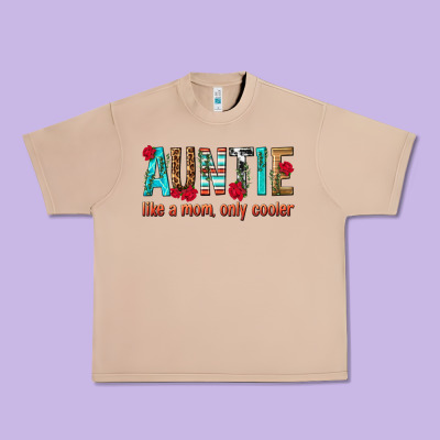 Auntie Like A Mom Only Cooler Urban Heavy Tee Designed By Texasbilliewilder