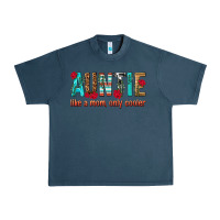 Midnight Navy Auntie Like a Mom Only Cooler Urban Heavy Tee - texasbilliewilder