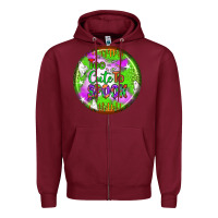 Burgundy too cute to spook earrings Zipper Hoodie - BundleAndBundleShop