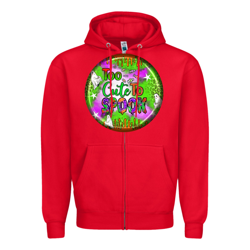 Too Cute To Spook Earrings Zipper Hoodie by BundleAndBundleShop | Teevron