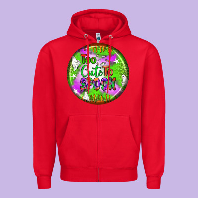 Too Cute To Spook Earrings Zipper Hoodie Designed By Bundleandbundleshop