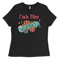 Black little miss third grade Ladies Tee - RanaPortraitStore