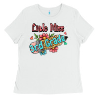 White little miss third grade Ladies Tee - RanaPortraitStore