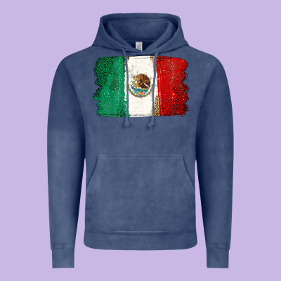 Mexican Flag Vintage Hoodie Designed By Texasbilliewilder