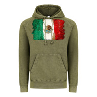 Vintage Olive Mexican Flag Vintage Hoodie - texasbilliewilder