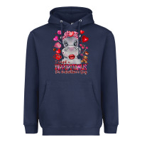 Navy i want hippopotamus for valentines day Heavyweight Hoodie - CowhideDigitalArt