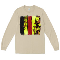 Mushroom Softball brushstroke Long Sleeve Tee - HowdyJamesFarm