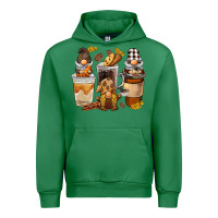 Emerald Coffee gnome Urban Hoodie - BarkalooDesign