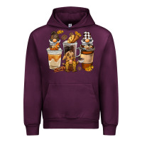 Mauve Wine Coffee gnome Urban Hoodie - BarkalooDesign