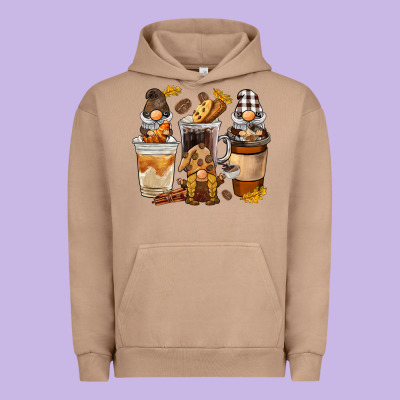 Coffee Gnome Urban Hoodie Designed By Barkaloodesign