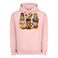 Pigment Salmon Coffee gnome Urban Hoodie - BarkalooDesign