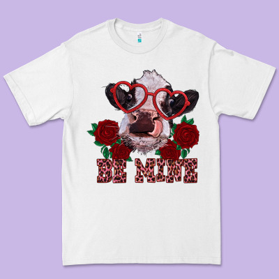 Be Mine Valentine's Day Calf Premium Tee Designed By Ranaportraitstore