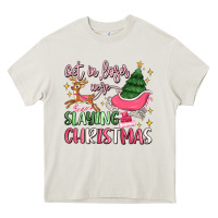 Cream get in loser we're slaying christmas Heavy Core Tee - MaliasSmallBusiness