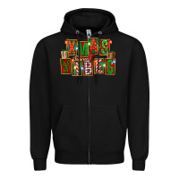 Black Christmas xmas vibes Zipper Hoodie - FaDigitalArtStudio