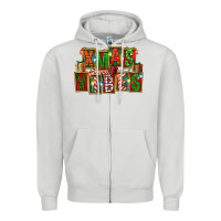 Dove Grey Christmas xmas vibes Zipper Hoodie - FaDigitalArtStudio