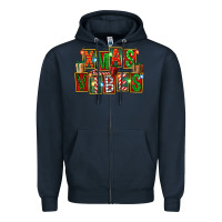 Navy Christmas xmas vibes Zipper Hoodie - FaDigitalArtStudio