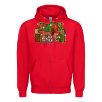 Red Christmas xmas vibes Zipper Hoodie - FaDigitalArtStudio