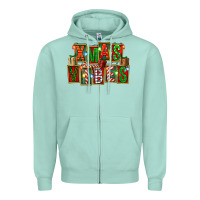 Seafoam Christmas xmas vibes Zipper Hoodie - FaDigitalArtStudio