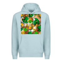 Blue Mist St. Patricks day hat digital paper Premium Hoodie - BundleAndBundleShop