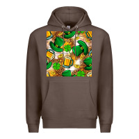 Coffee St. Patricks day hat digital paper Premium Hoodie - BundleAndBundleShop
