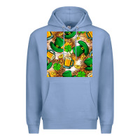 Colony Blue St. Patricks day hat digital paper Premium Hoodie - BundleAndBundleShop