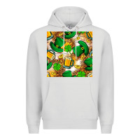 Dove Grey St. Patricks day hat digital paper Premium Hoodie - BundleAndBundleShop