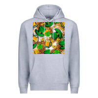 Heather Grey St. Patricks day hat digital paper Premium Hoodie - BundleAndBundleShop
